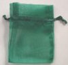Pack of 10, Large Sheer Hunter Green Gift Bag